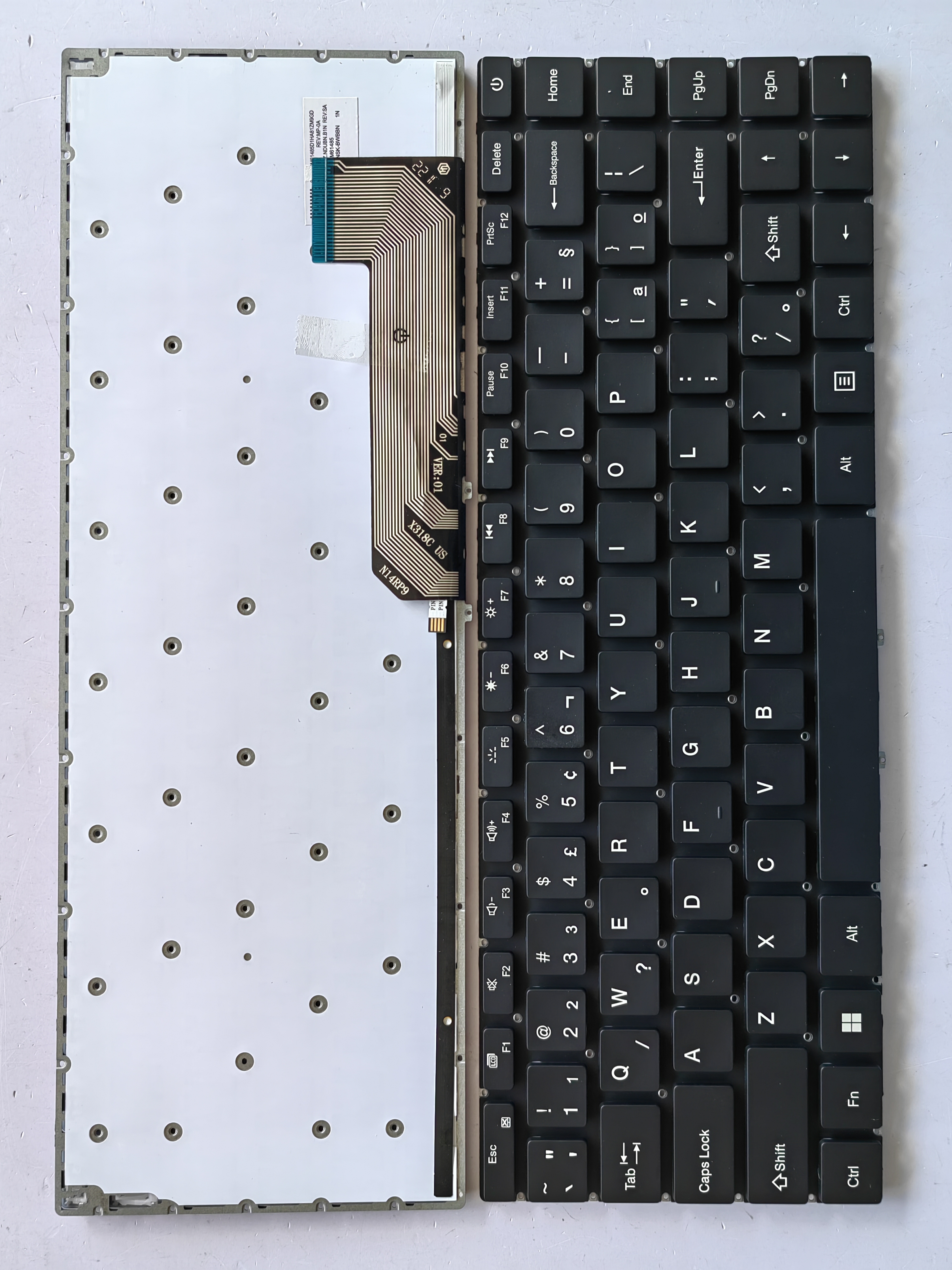 Picture of New Replacement Laptop Keyboard For GATEWAY GWTN141-4RG/GWTN141-4BL small carriage return BLACK Backlit BR Layout